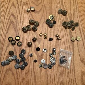 Assorted Vintage Style Metal Buttons